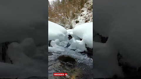 Relaxing winter river #shorts