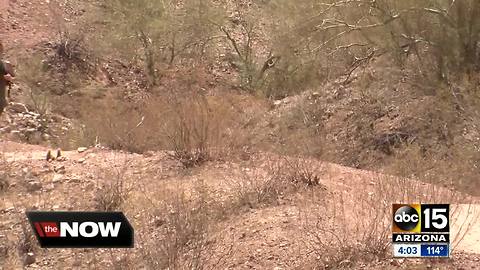 Hikers braving the excessive heat on Camelback Mountain