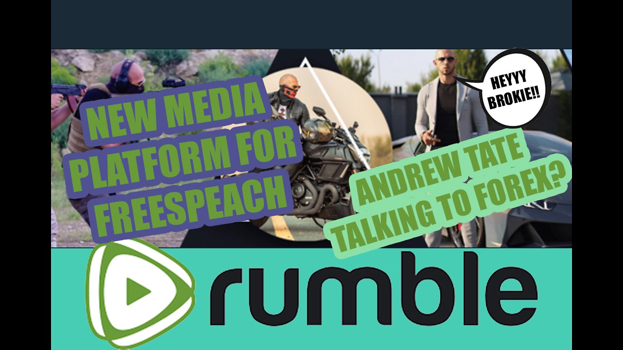 NEW MEDIA PLATFORM RUMBLE IS FOR FREE SPEECH TOPG WENT THERE AND MAYBE GONNA WORK WITH DRIP