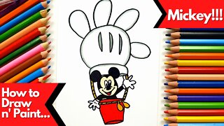 How to draw and paint Mickey Mouse Clubhouse Balloon Disney