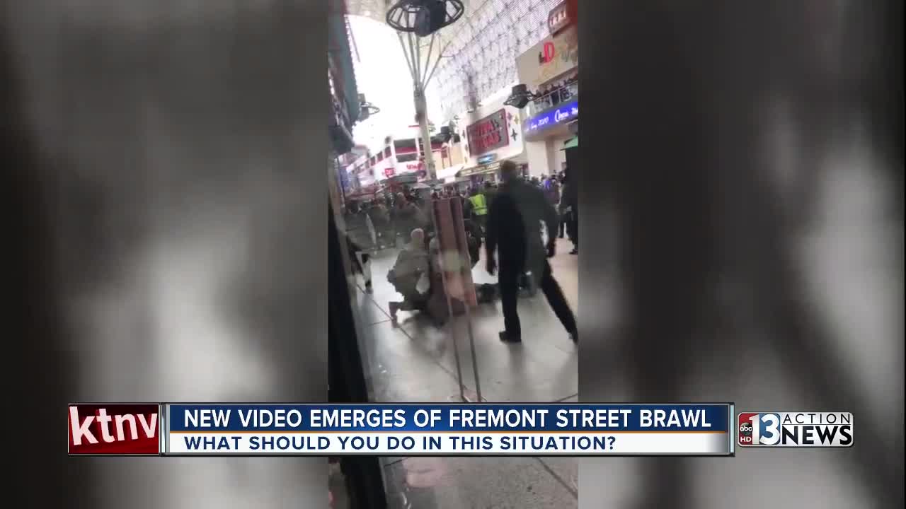 Multiple people arrested, officer injured after brawl on Fremont St.