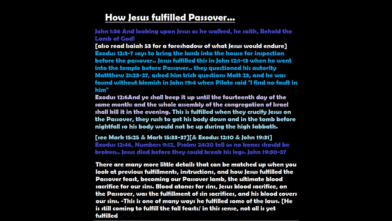 Jesus in Passover