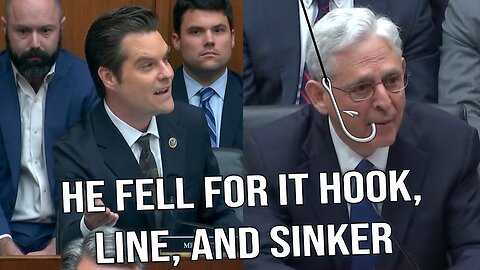 Matt Gaetz BAITS Garland into ADMITTING Judge Merchan's daughter PROFITED off Trump's trial