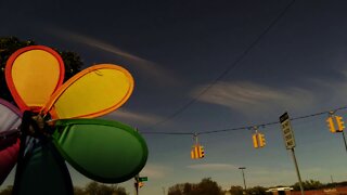 Time Lapse Moon & sun setting