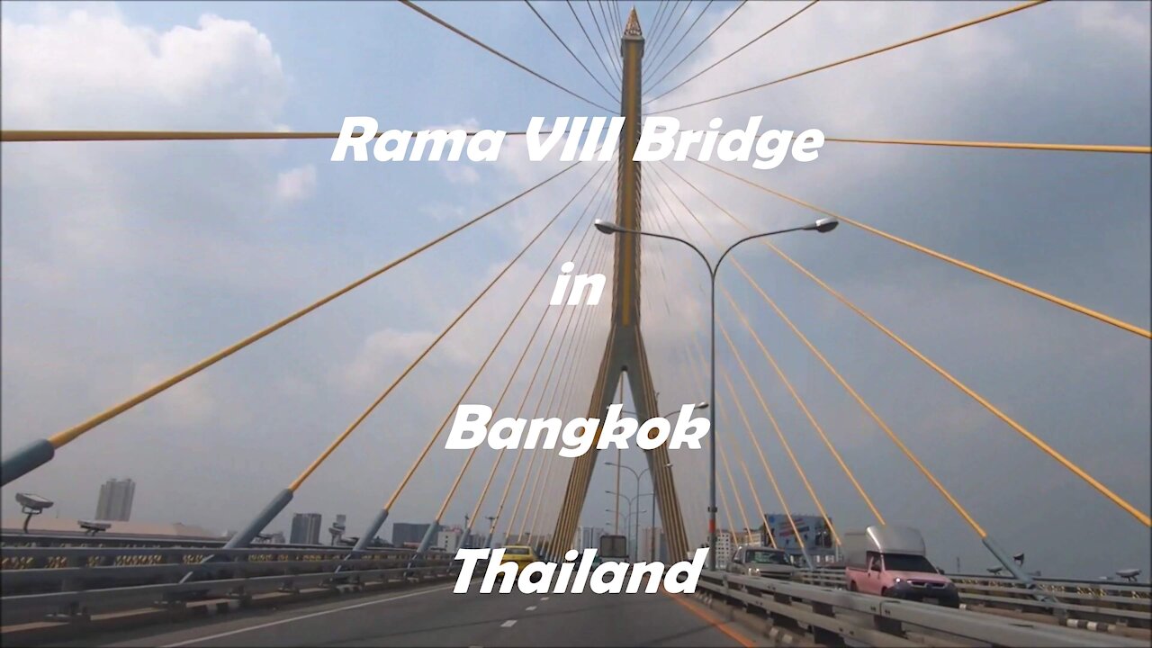 Rama VIII Bridge in Bangkok, Thailand