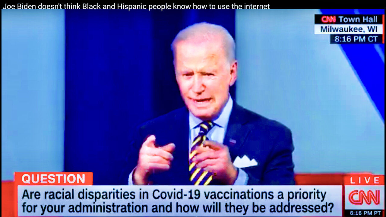 Racist Joe Biden Insults Hispanics Blacks Claims Minorities Are Stupid CNN Town Hall Anderson Cooper