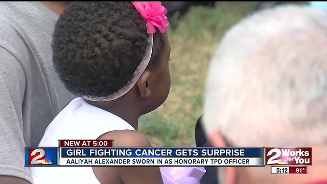 Girl figting cancer recieves surprise from community