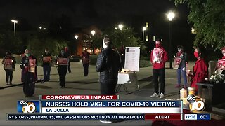 Nurses hold vigil for COVID-19 patients