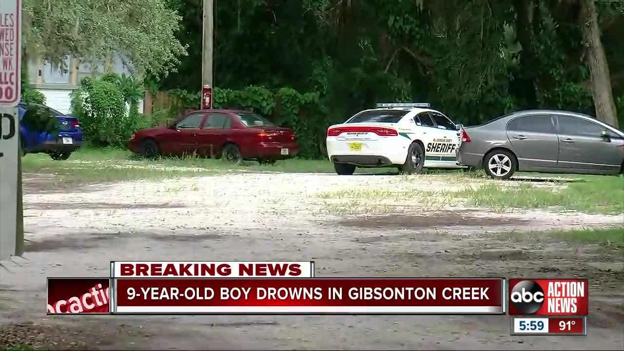 9-year-old dies after being pulled from Gibsonton creek, deputies say