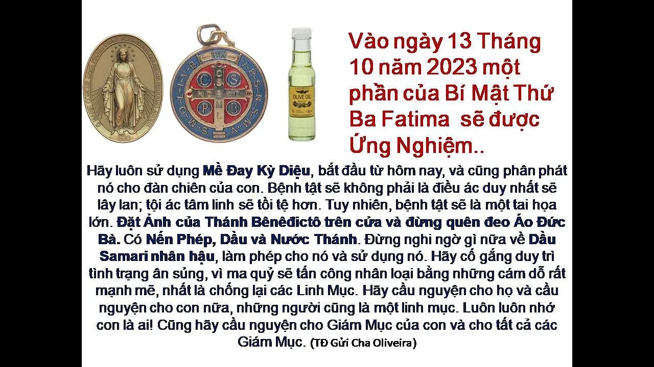 Sự Kiện ngày 13 Tháng 10 năm 2023 là một phần của Bí Mật thứ ba Fatima, Nắp Cổ Đại dưới đáy Biển.