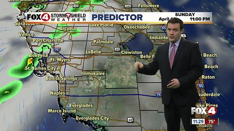 FORECAST: For your Sunday expect mainly inland rain areas during the afternoon with highs in the 80's