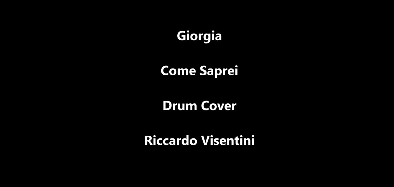 Giorgia - Come Saprei - Drum Cover