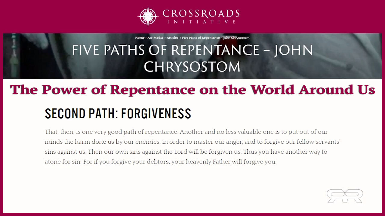 The Power of Repentance on the World Around Us