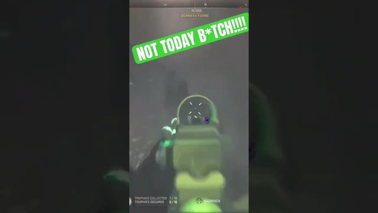 NOT TODAY B*TCH!!! Subscribe For More #warzone #resurgence #callofduty #Shorts