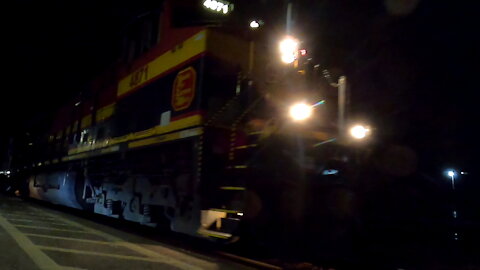 KCS 4871 & Illinois Central 3008 Heritage Engines Manifest Train West In Ontario