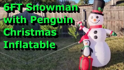 6FT Snowman with Penguin Christmas Inflatable - Full Review