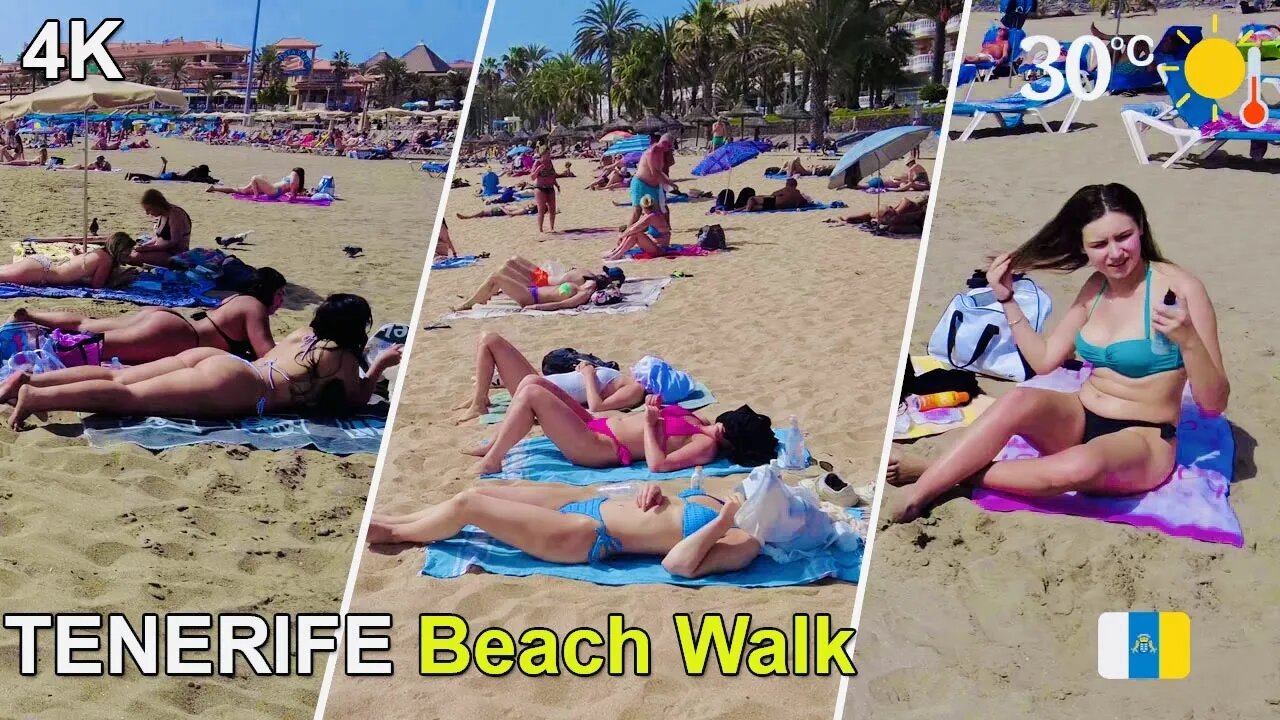 TENERIFE Beautiful Beach Walk" (canary islands) #walkingtour#tenerife