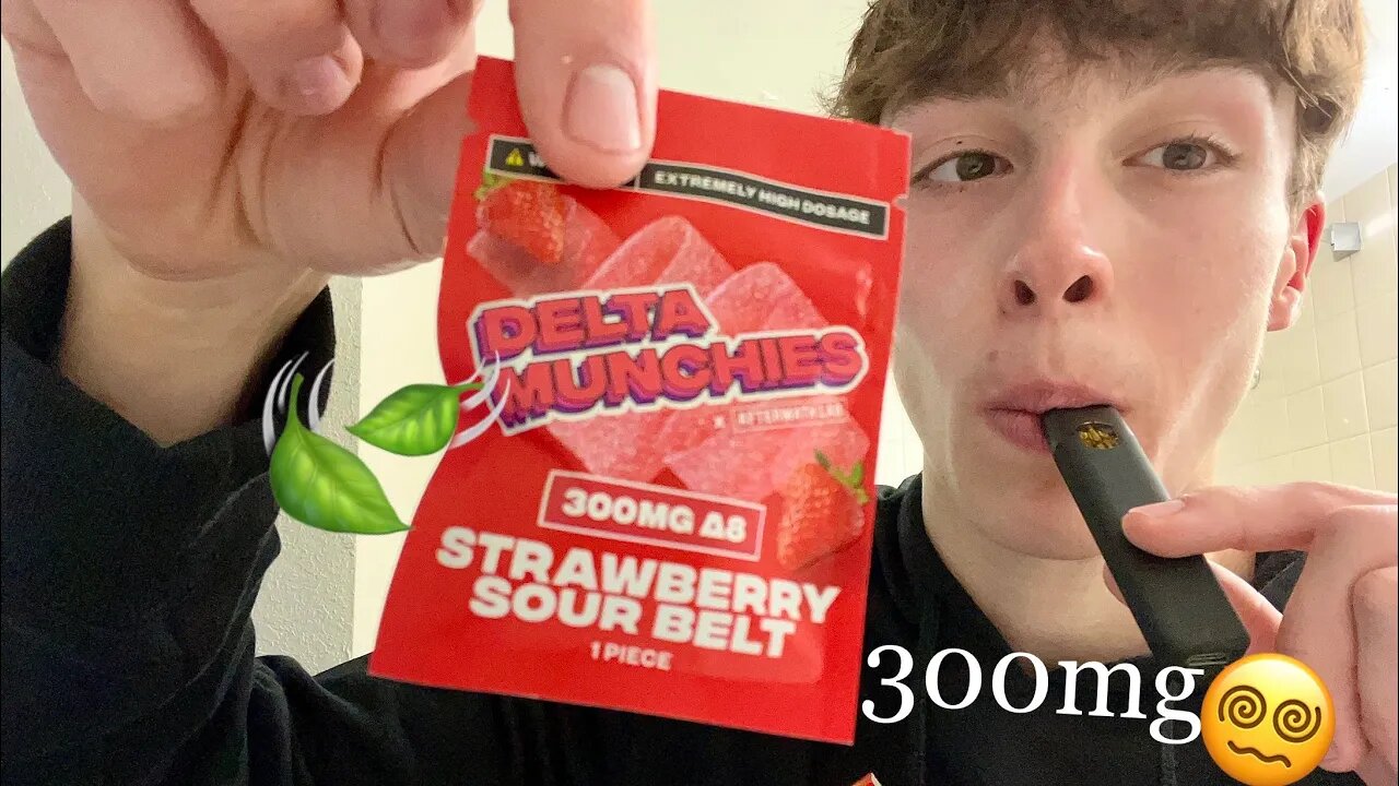 Does Delta 8 THC Get You High!?! (300mg Delta Munchies)