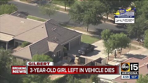 3-year-old girl left in vehicle dies