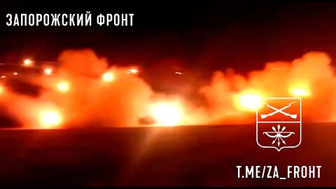 Ukraine war : Work of 🇷🇺Grad Mlrs in Zaporizhzhia