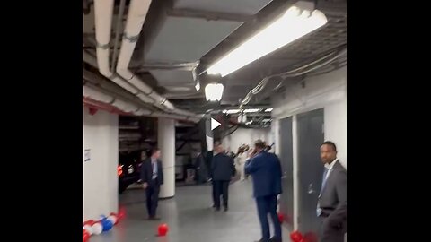 A viewer inside the DNC sent me a video of Kamala Harris leaving.