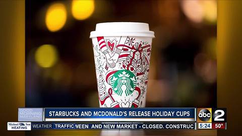 Starbucks and McDonald's release holiday cups