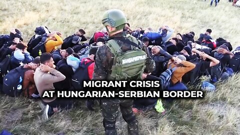 Migrant crisis at Hungarian-Serbian border