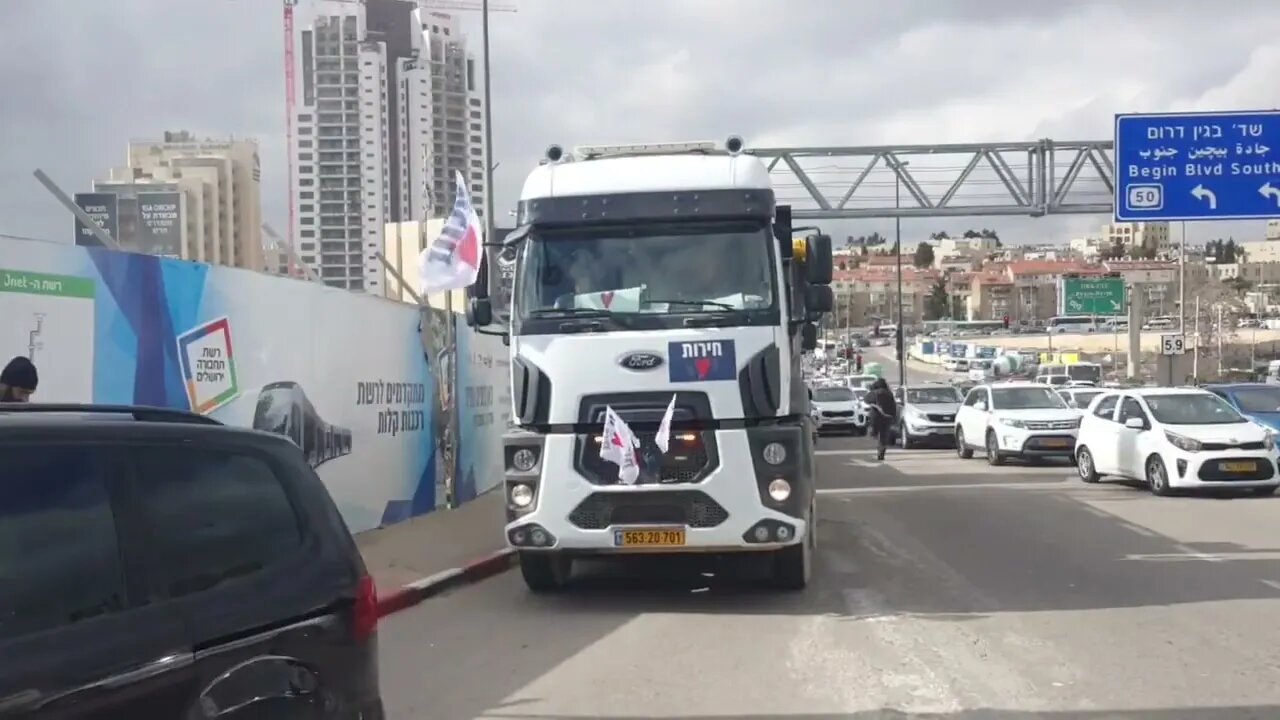 ISRAEL CONVOY REACHES JERUSALEM. #Freedomconvoy2022