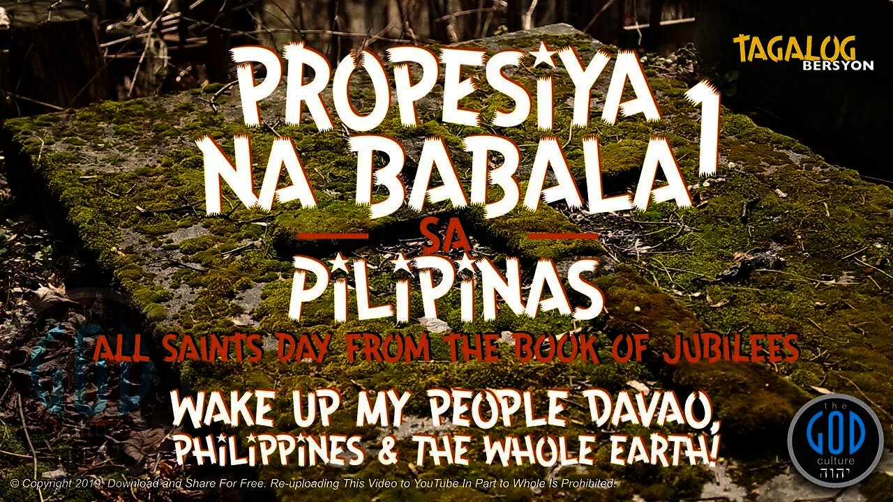 Propesiya Na Babala Sa Pilipinas. Part 1. Tagalog Bersyon. Wake Up Davao, Philippines and the World.