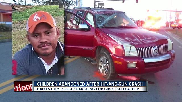 Haines City Police search for man accused of abandoning stepchildren at scene of hit-and-run crash