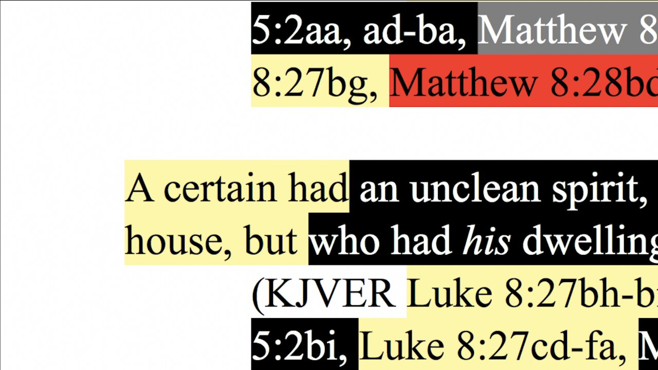 183. Part 2 of Two Then One Possessed. Matthew 8:28, Mark 5:2-3, Luke 8:27