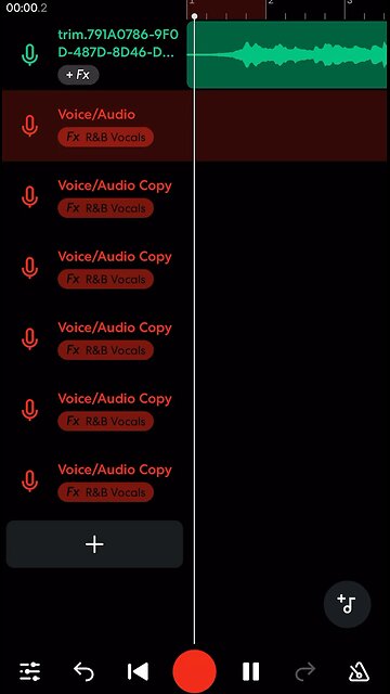 Make a sad song on BandLab using iPhone headphones.