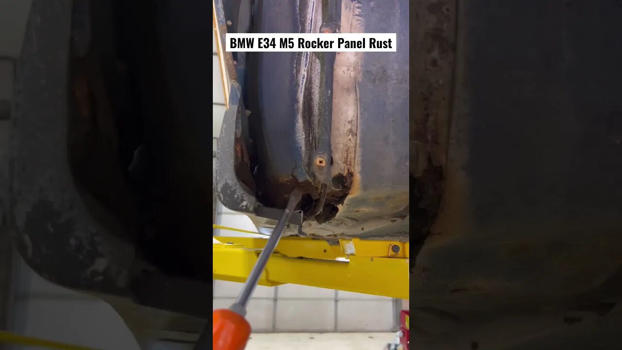 BMW E34 M5 Rocker Panel Rust #bmw #bmwm5 #bmwe34 #diy #restoration #automotive #engine #rust