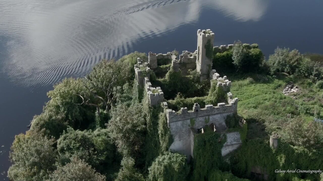 Drone captures epic footage of ancient castle in Ireland