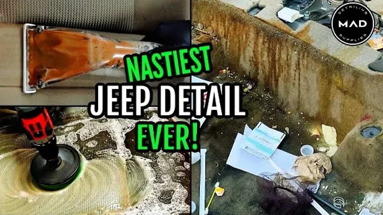 Deep Cleaning The Nastiest Seats | Filthy Jeep Car Detailing | Insanely Satisfying Transformations!!