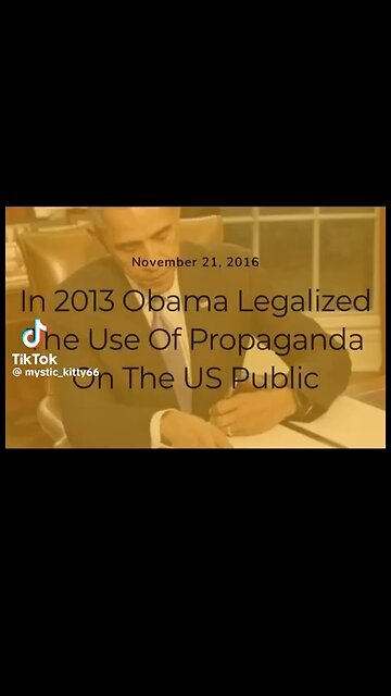 Obama signed the Smith-Mundt Act