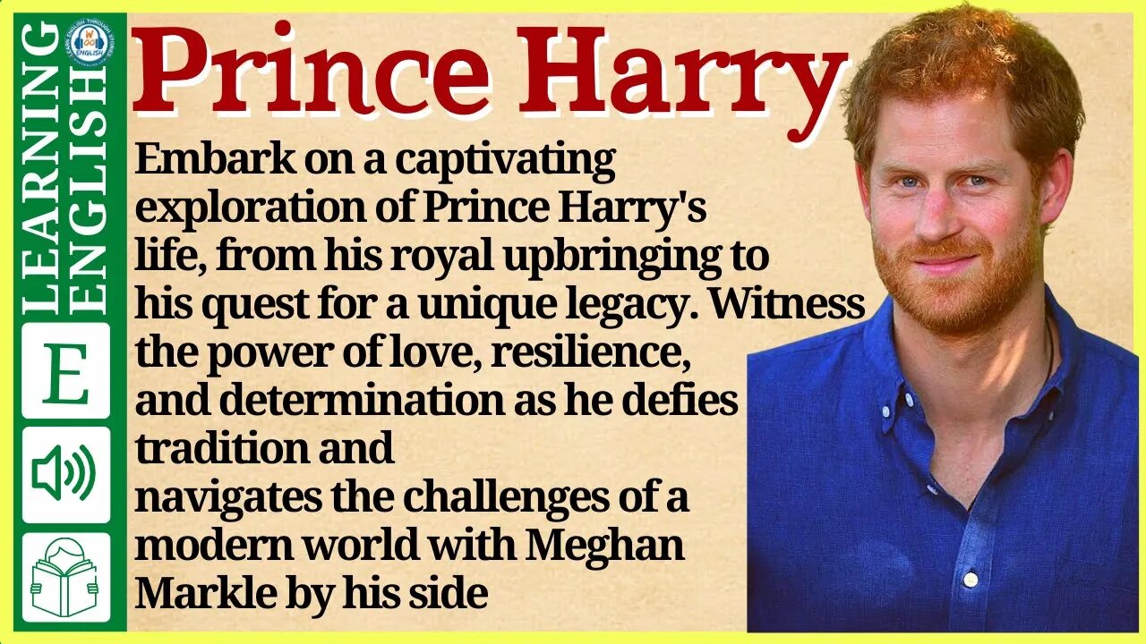 Learn English through Story ⭐ Level 3 – Prince Harry – Graded Reader | WooEnglish