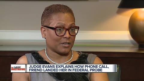Judge Vonda Evans says she should be judged by her work, not her friends