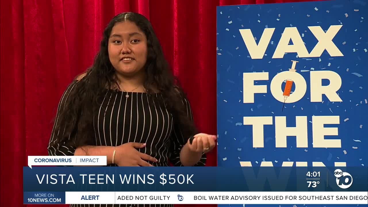 Vista teen wins $50k