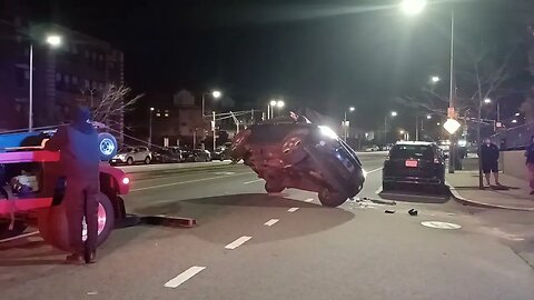 Boston Police and Fire respond to accident on Columbia Road