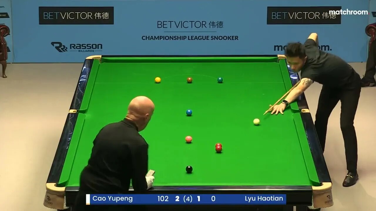 SNOOKER Cao Yupeng vs Lyu Haotian | Cao does 145 in the last frame