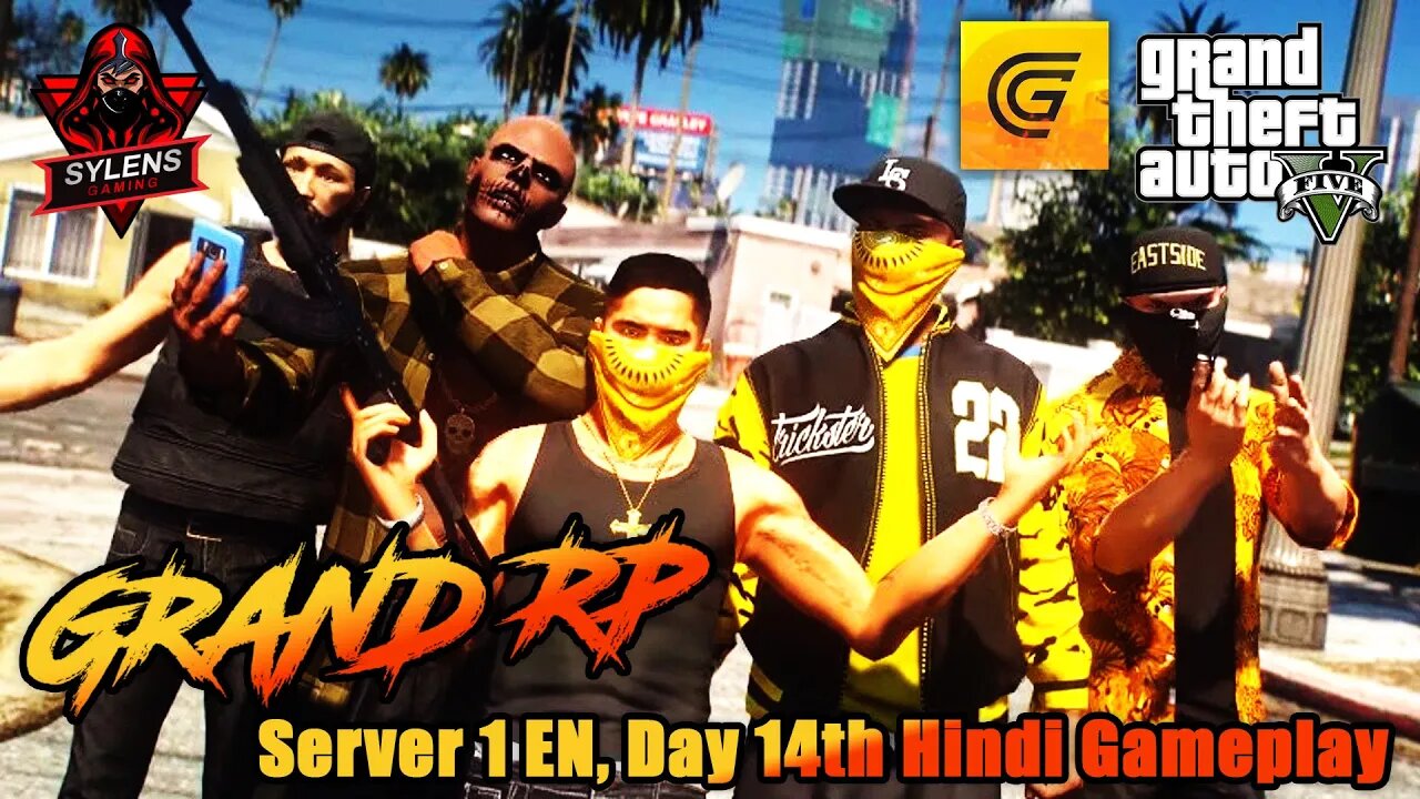 GTA 5 Grand RP Roleplay Server 1 EN Hindi Live Gameplay | Day 14 Daily Task