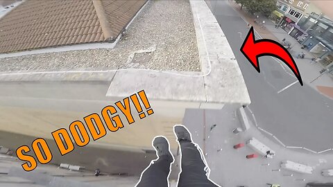 SKETCHY PARKOUR ROOFTOP RUN!