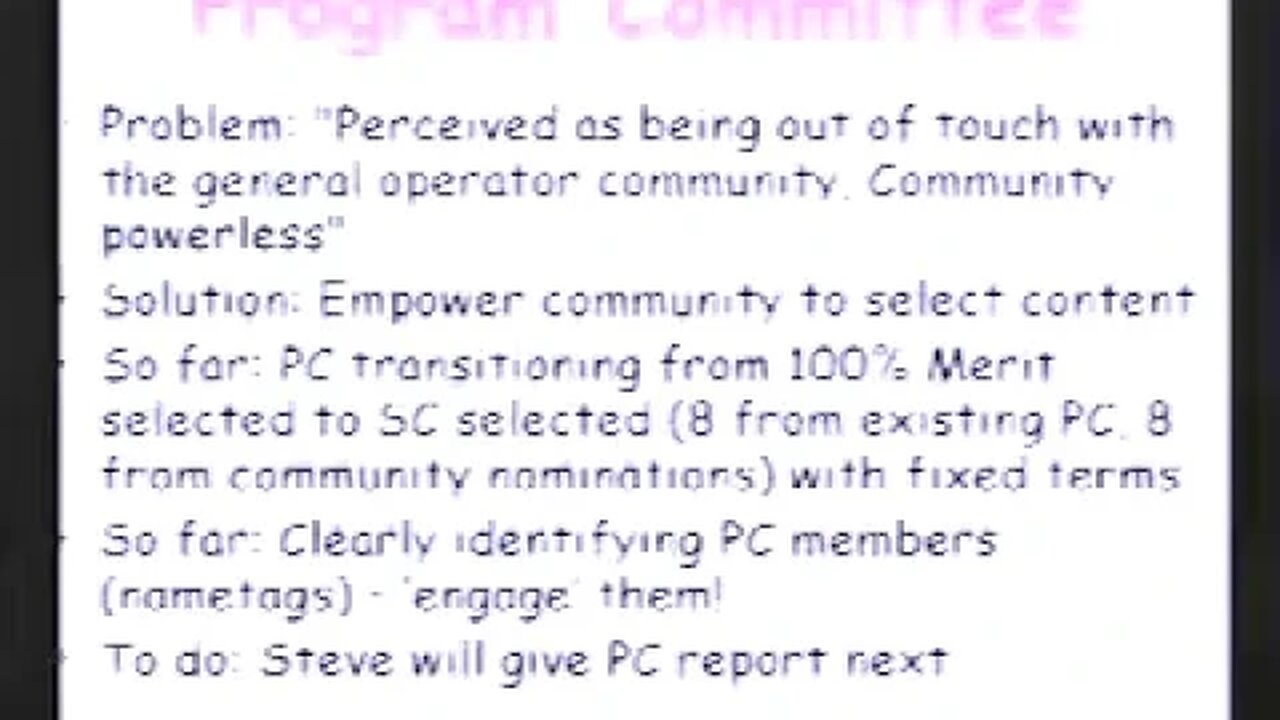 Steering Commitee Community Meeting