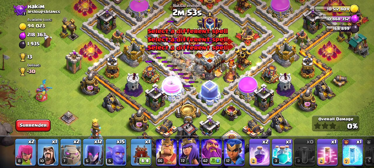 coc 11bass attack👿 3 ⭐