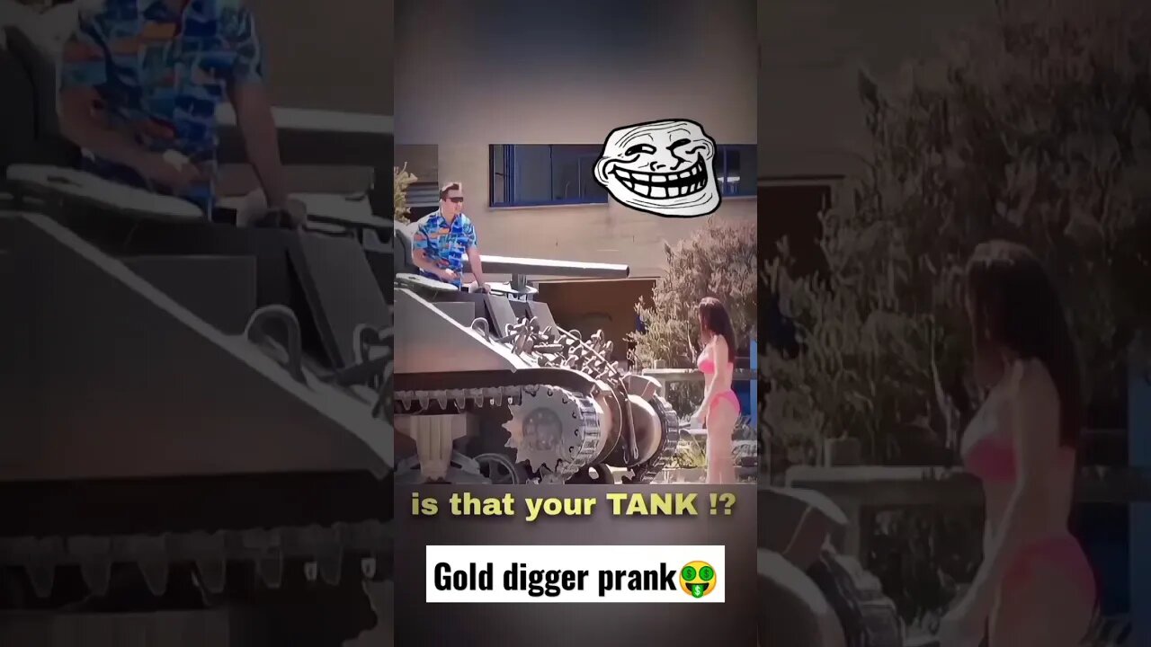 Gold digger prank (TANK EDITION) #shorts #golddiggerprank2023 #golddigger