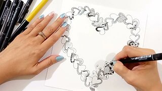 Desenho de Coração Fácil de Desenhar
