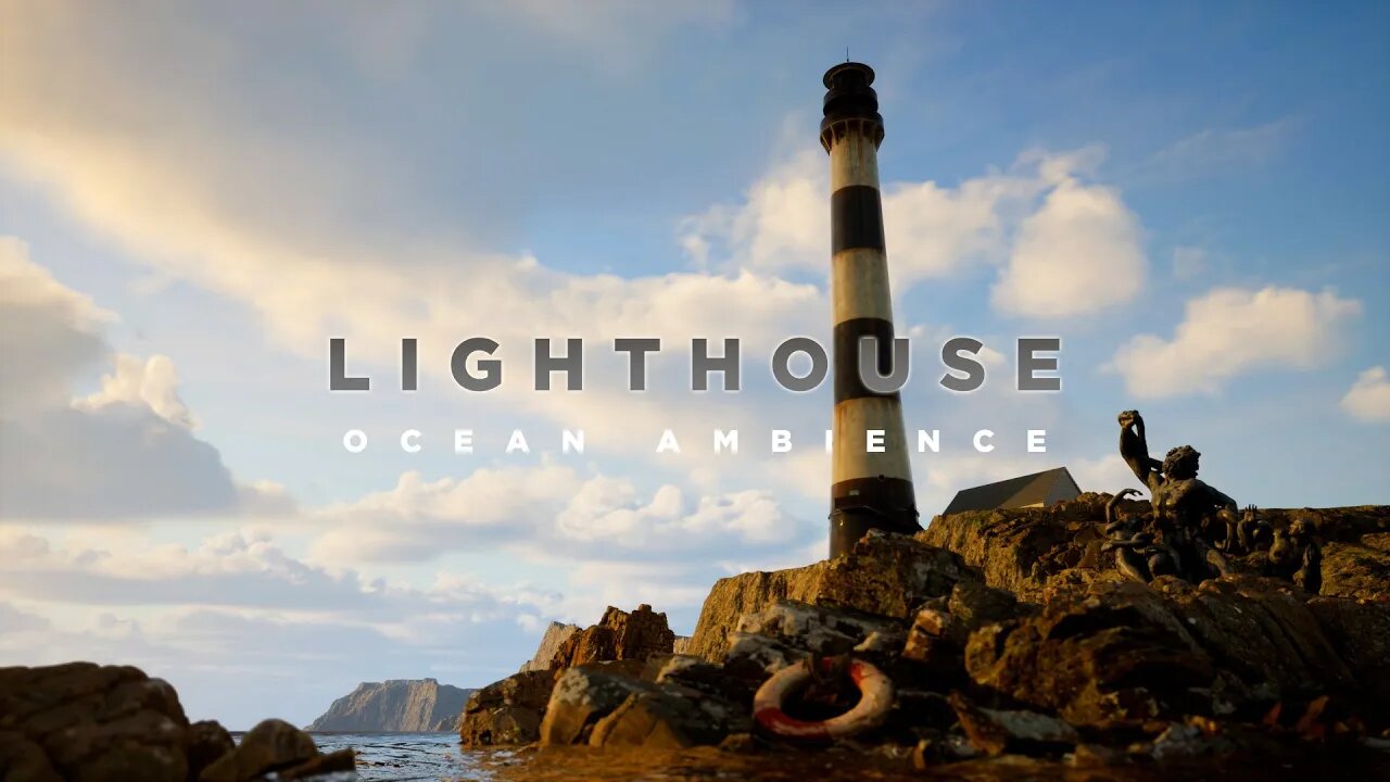 Lighthouse Wind and Ocean Ambience | 10HRS of Sounds for Relaxing | Wind Noise