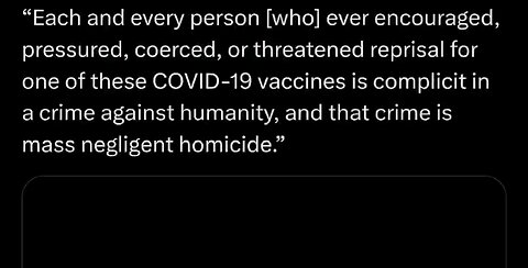 Vaccine Promoters and Pushers Need to Be Charged with "Mass Negligent Homicide "