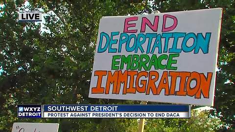 Metro Detroiters protest Trump Administration's decision to end DACA